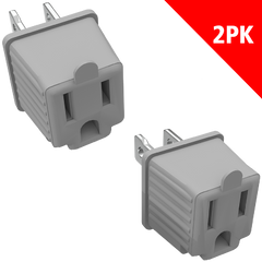 Grounded to polarized adapter 2 PACK